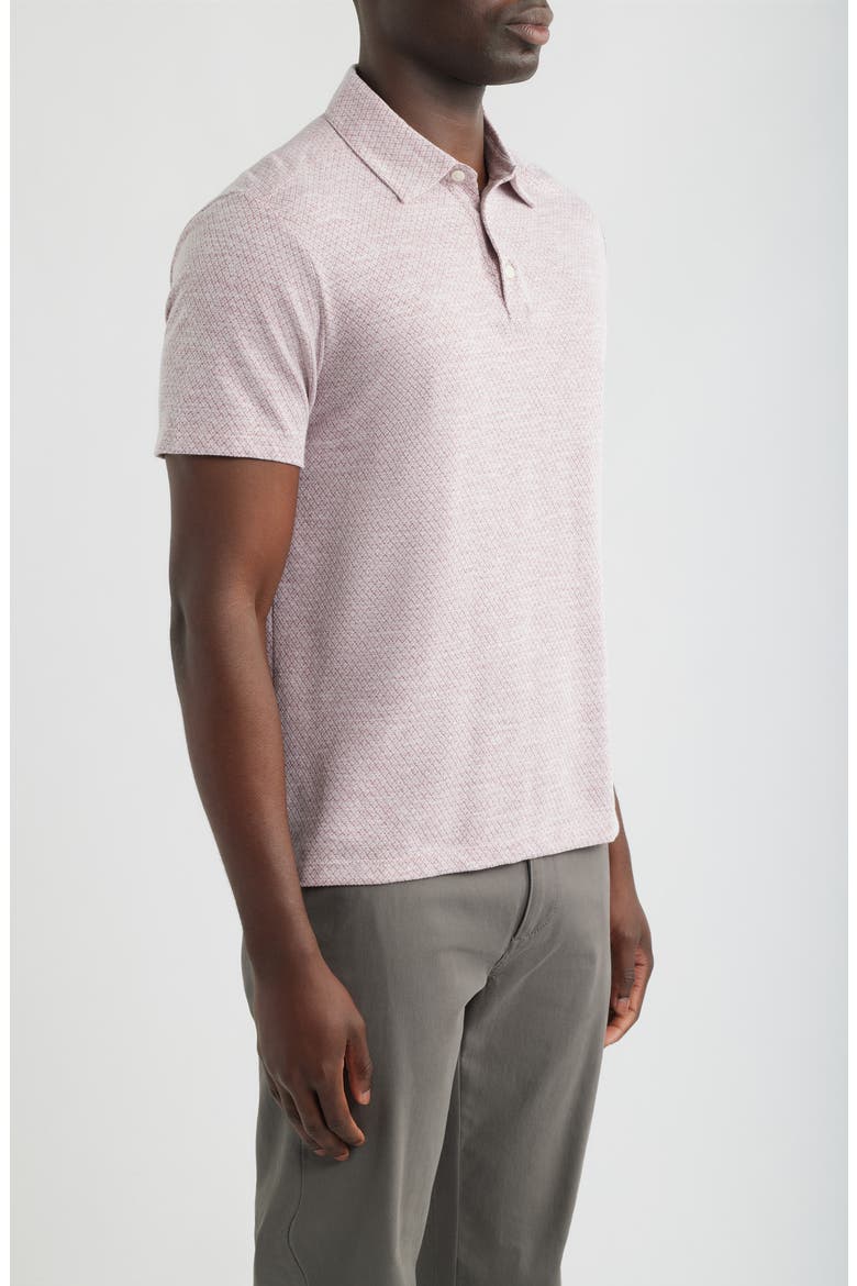 Tristan Geo Print Short Sleeve Polo, Alternate, color, DUSTY ROSE