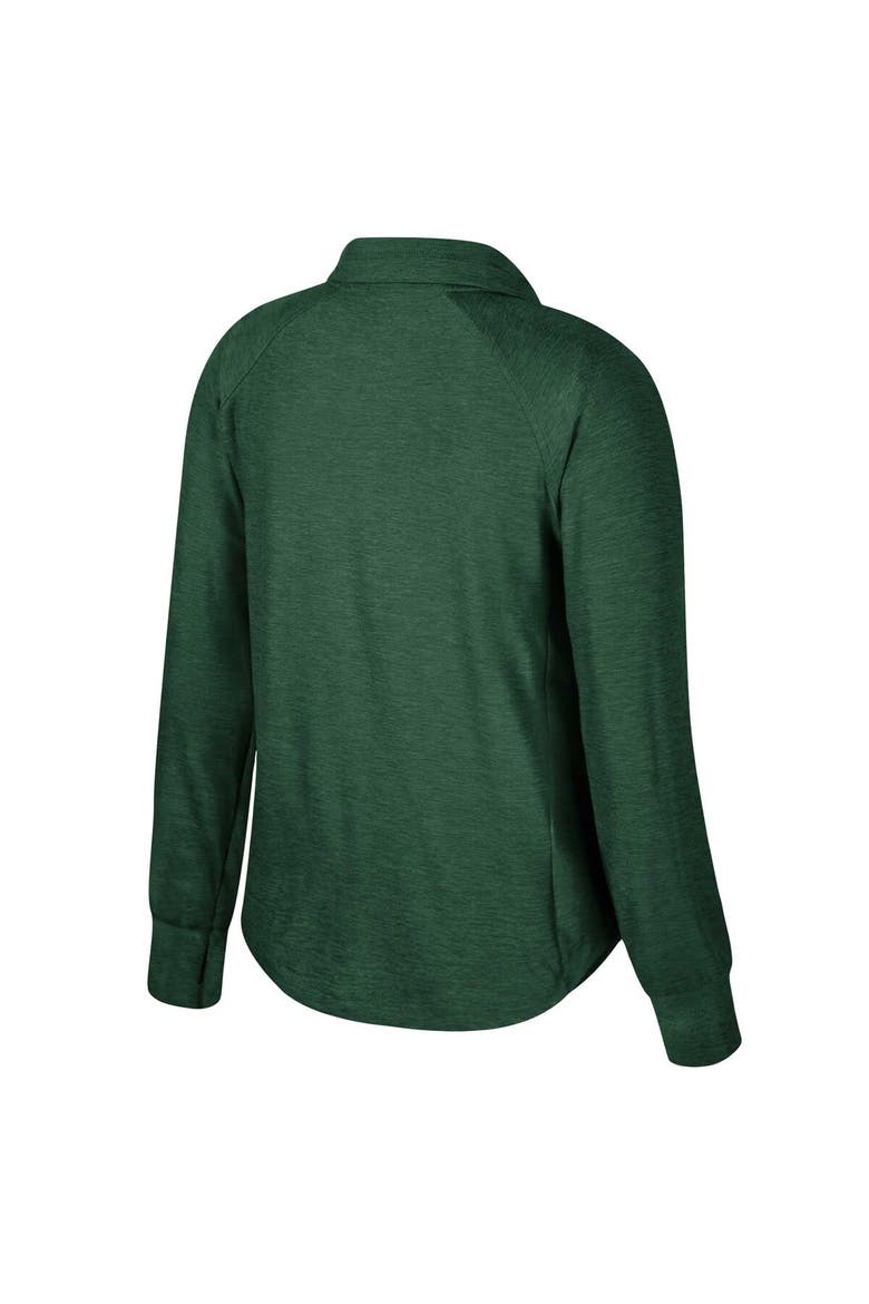 Women's Colosseum Green Michigan State Spartans Cressida Raglan Half-Snap Top, Alternate, color, Green