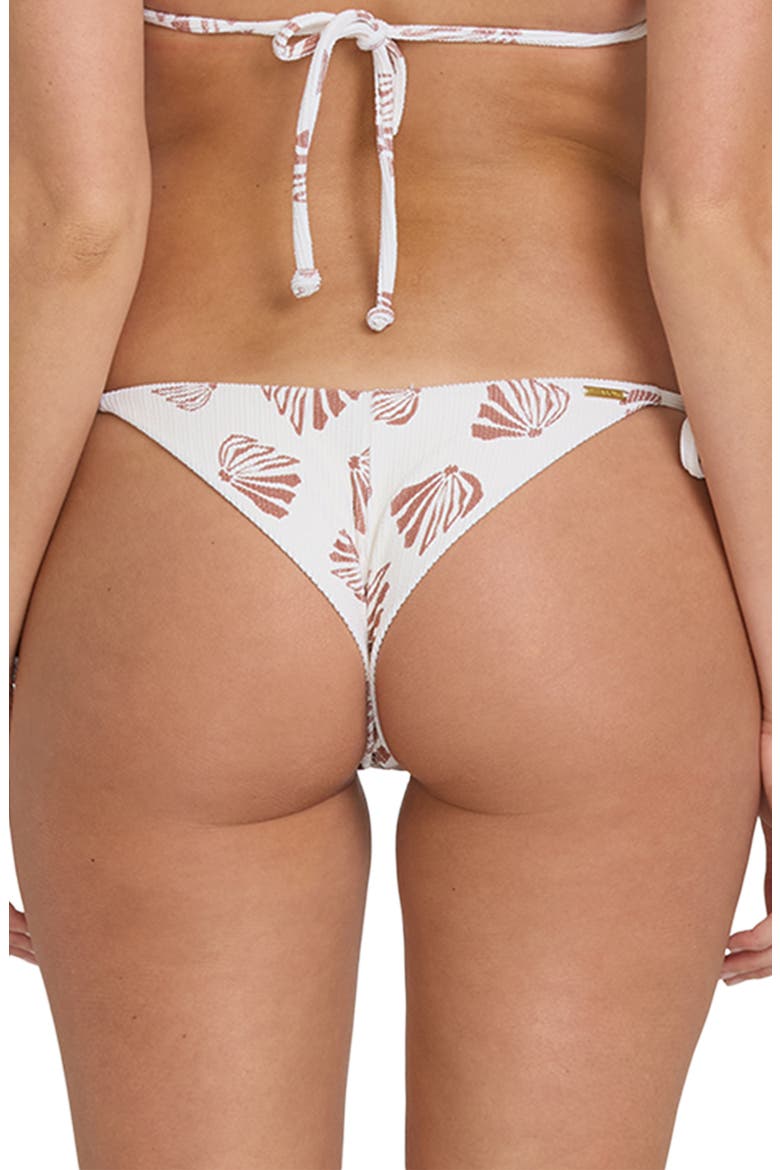 Sandy Shells Tanga Side Tie Bikini Bottoms, Alternate, color, SALT CRYSTAL