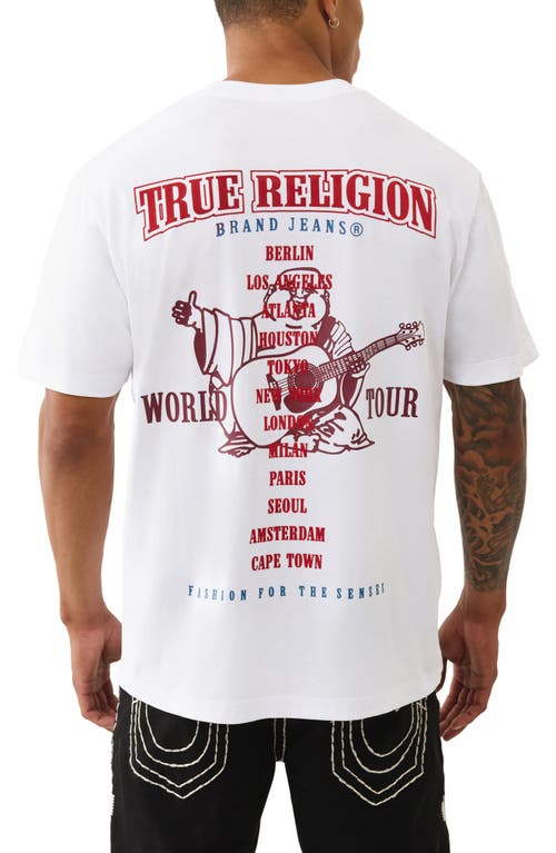 True Religion Painted Horseshoe Relaxed Tee In White