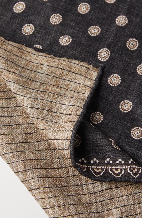 Shop Brunello Cucinelli Silk Pocket Square In Black