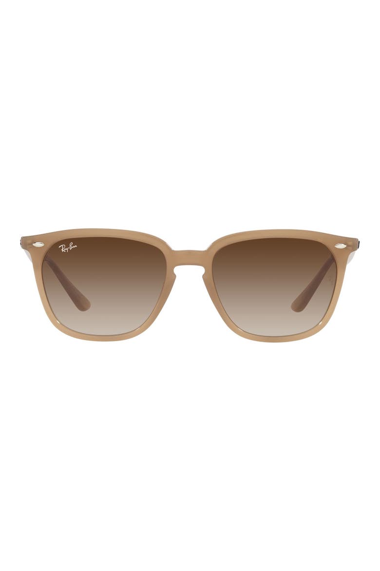 55mm Gradient Square Sunglasses, Main, color, TURTLEDOVE/ GRADIENT BROWN