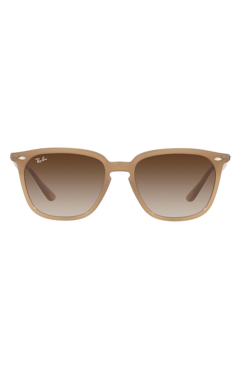Ray-Ban 55MM SQUARE SUNGLASSES, Main, color, Turtledove/ Gradient Brown