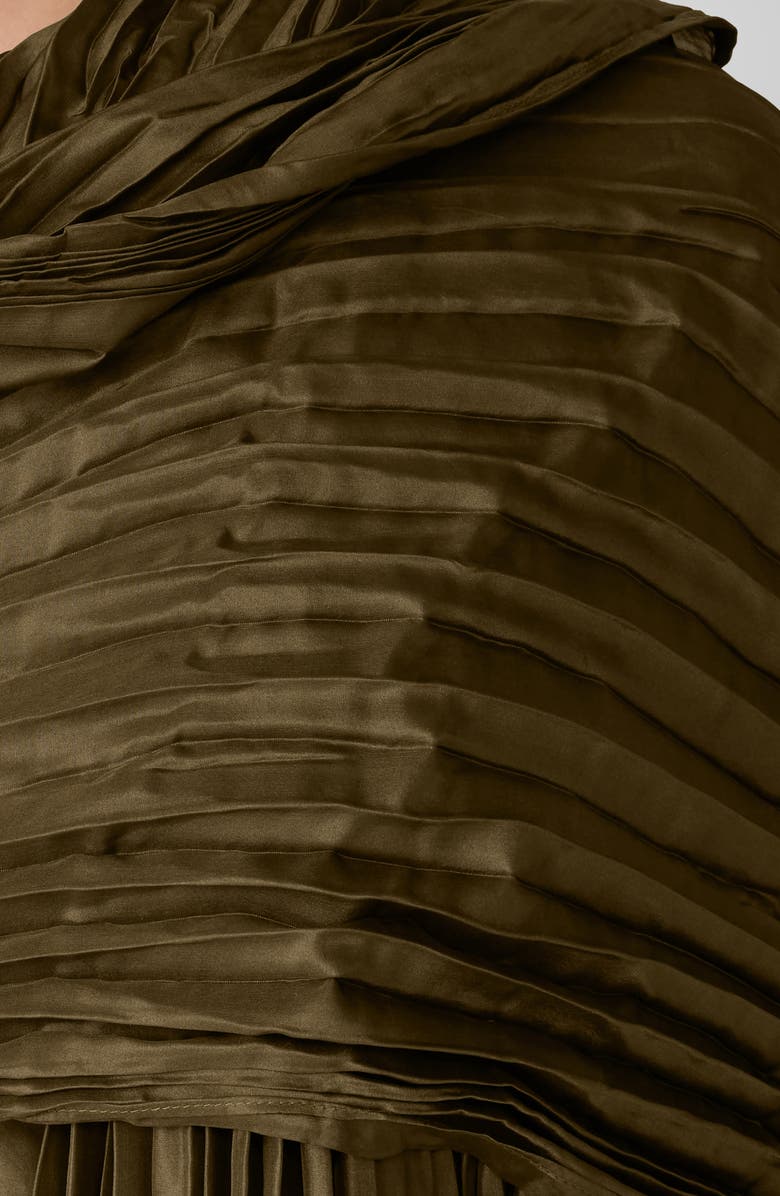 Eileen Fisher Whisper Pleated Silk Scarf, Alternate, color, Serpentine