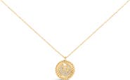 Haus of Brilliance 10K Yellow Gold Diamond Accent Crescent Moon Pendant Necklace
