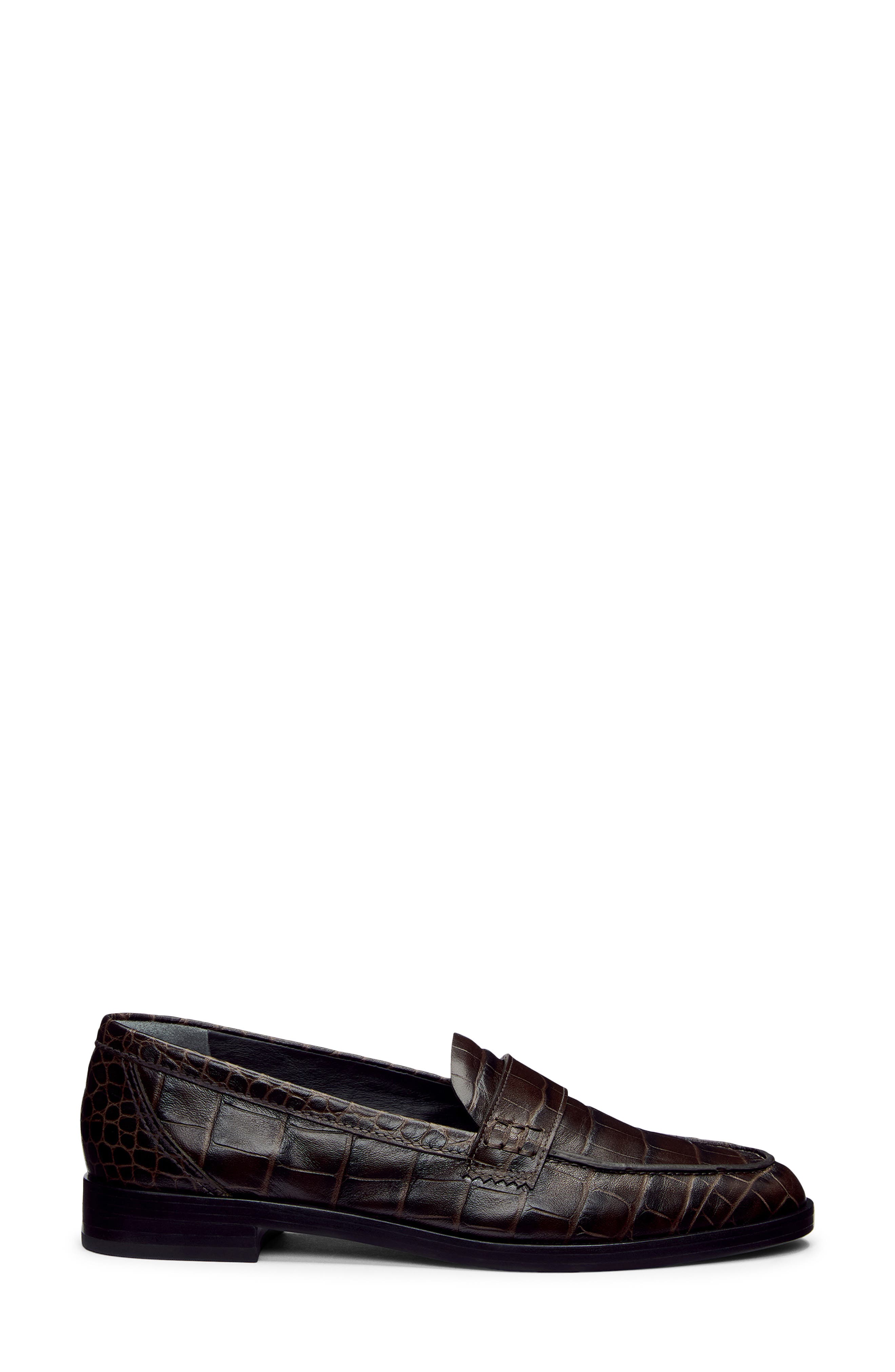 Kaylee Loafer, Alternate, color, DARK CHOCOLATE CROC