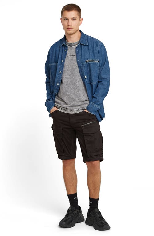 G-star Washed Loose Organic Cotton Logo T-shirt In Dark Black Nettuno