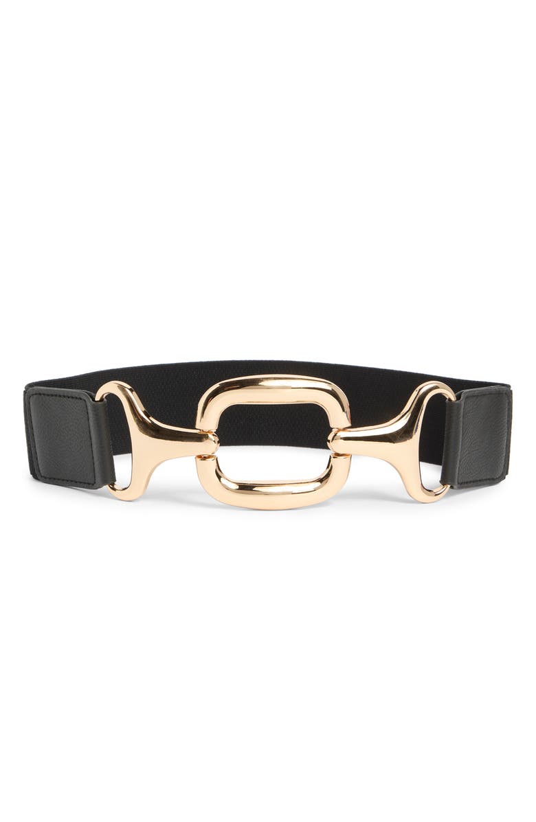 AREA STARS Blythe Buckle Stretch Woven Belt, Main, color, Black