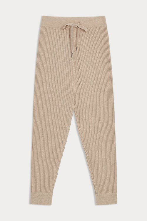 Naked Cashmere Heidi Ribbed Jogger Pant In Brown