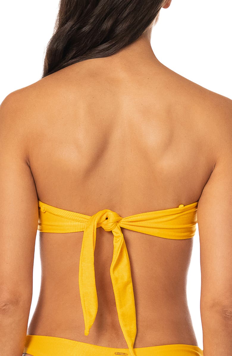 Maaji Sunbeam Sorbet Daelia Reversible Bikini Top, Alternate, color, Yellow
