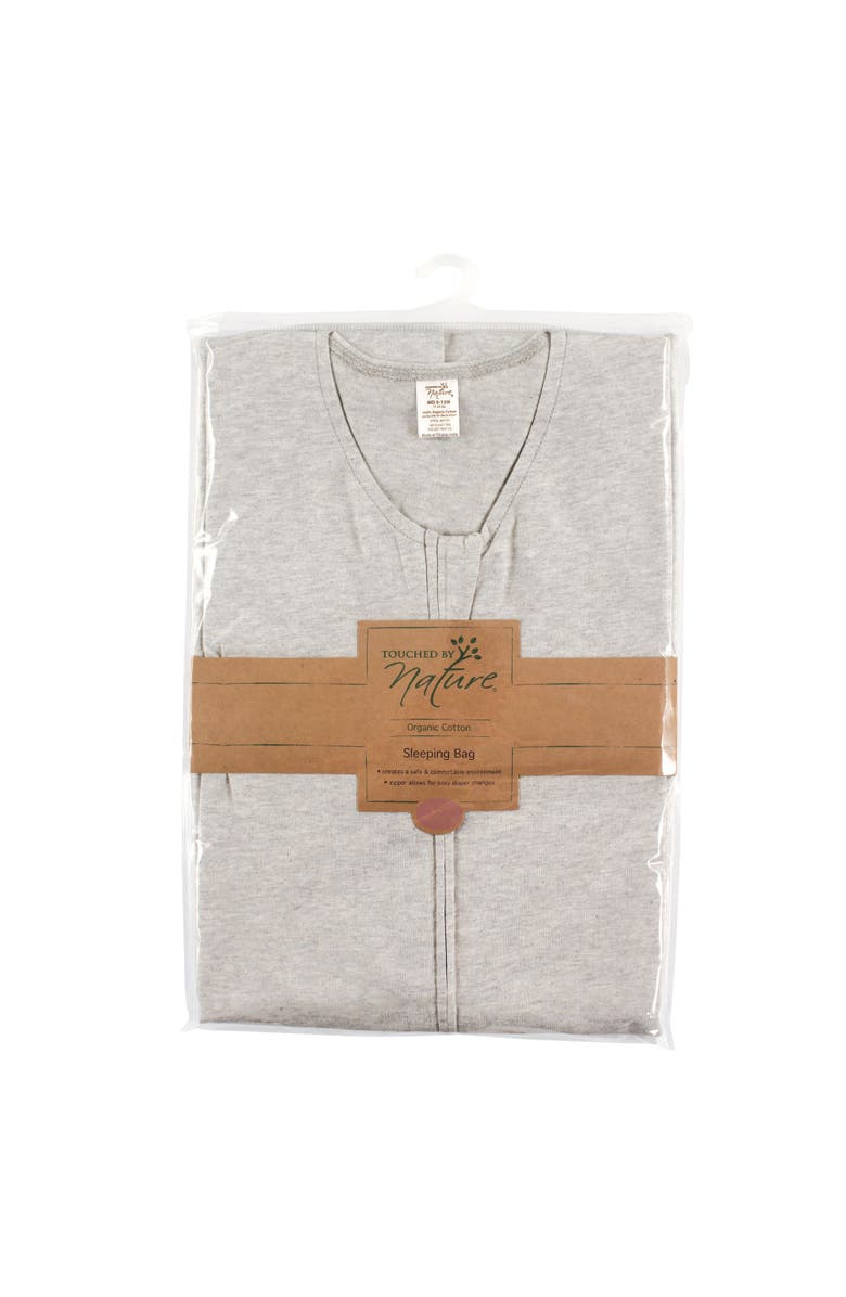 Touched by Nature Organic-Cotton Sleeveless Wearable Sleeping Bag, Sack, Blanket, Alternate, color, Solid Heather Gray