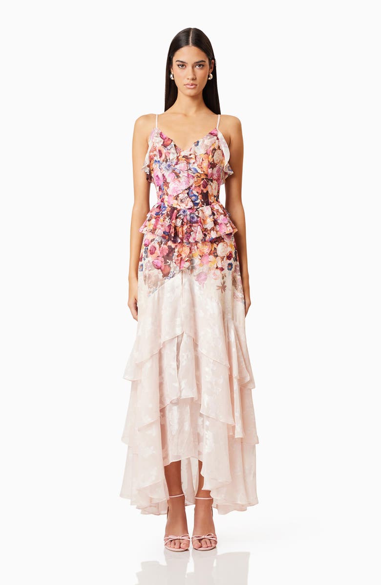 Elliatt Perla Floral Tiered Maxi Dress, Alternate, color,