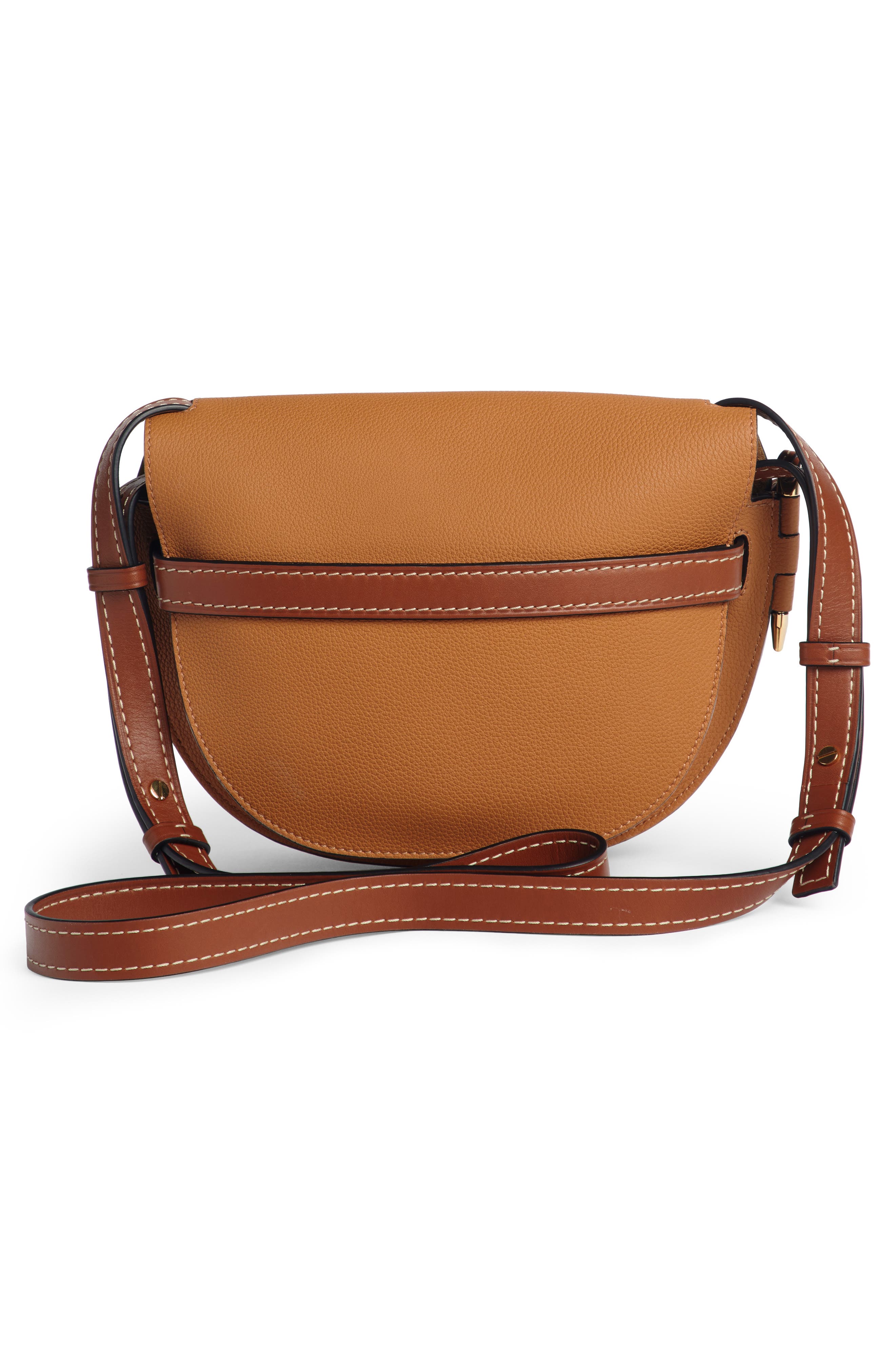 Gate Small Leather Crossbody Bag, Alternate, color, LIGHT CARAMEL/ PECAN