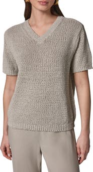 Donna Karan New York Cotton Blend V-Neck Sweater