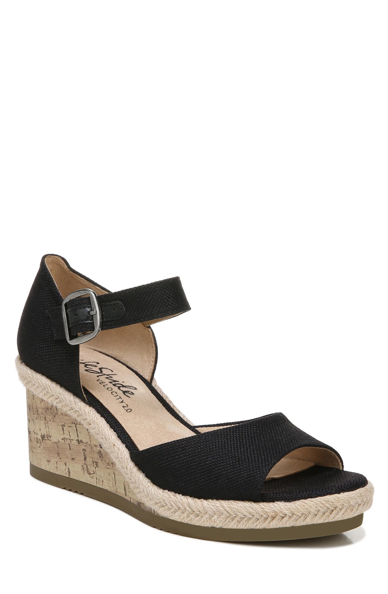 LifeStride Go For It Espadrille Wedge Sandal - Wide Width Available, Main, color, 