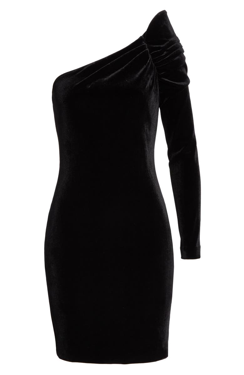 Ted Baker London Awwtum One-Shoulder Velvet Body-Con Dress, Alternate, color, 