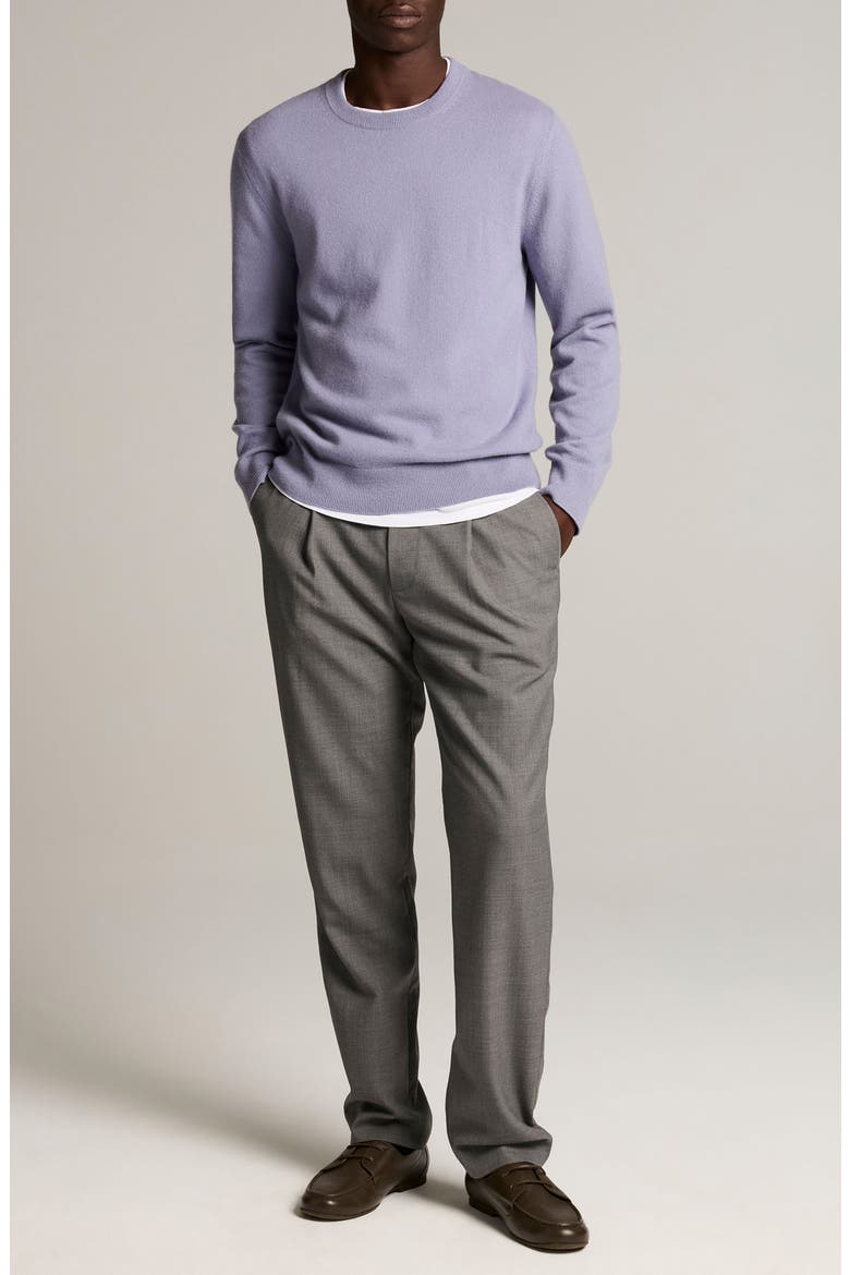 Cashmere Crewneck Sweater, Alternate, color, DARK LILAC