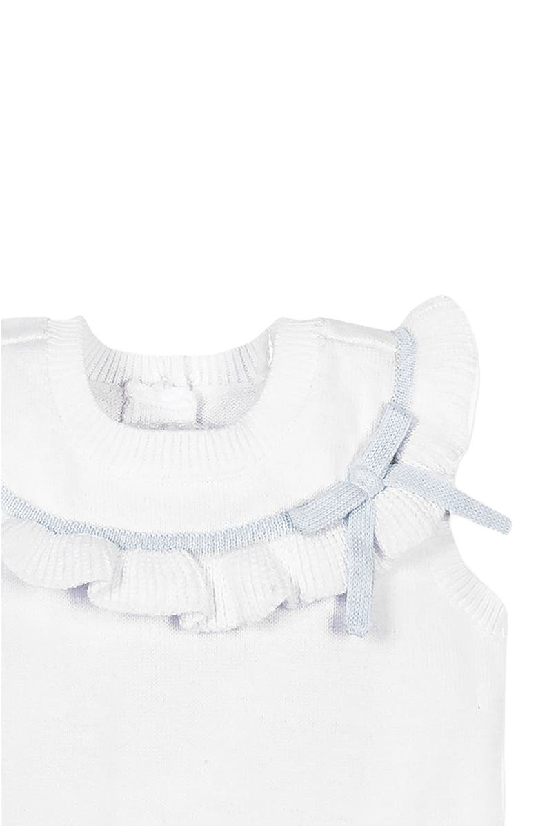 Hope & Henry Baby Organic Ruffle Sweater Romper and Bonnet Set, Infant, Alternate, color,