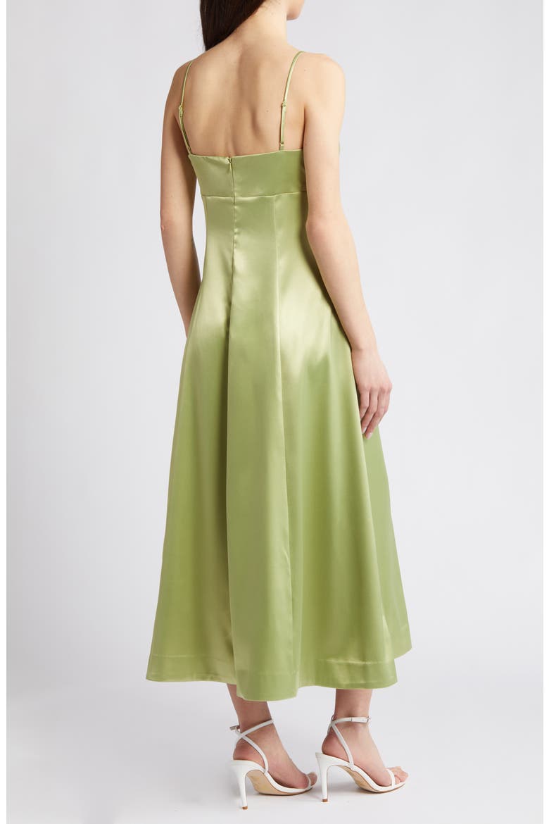 The Elodie Satin Dress, Alternate, color, PISTACHIO