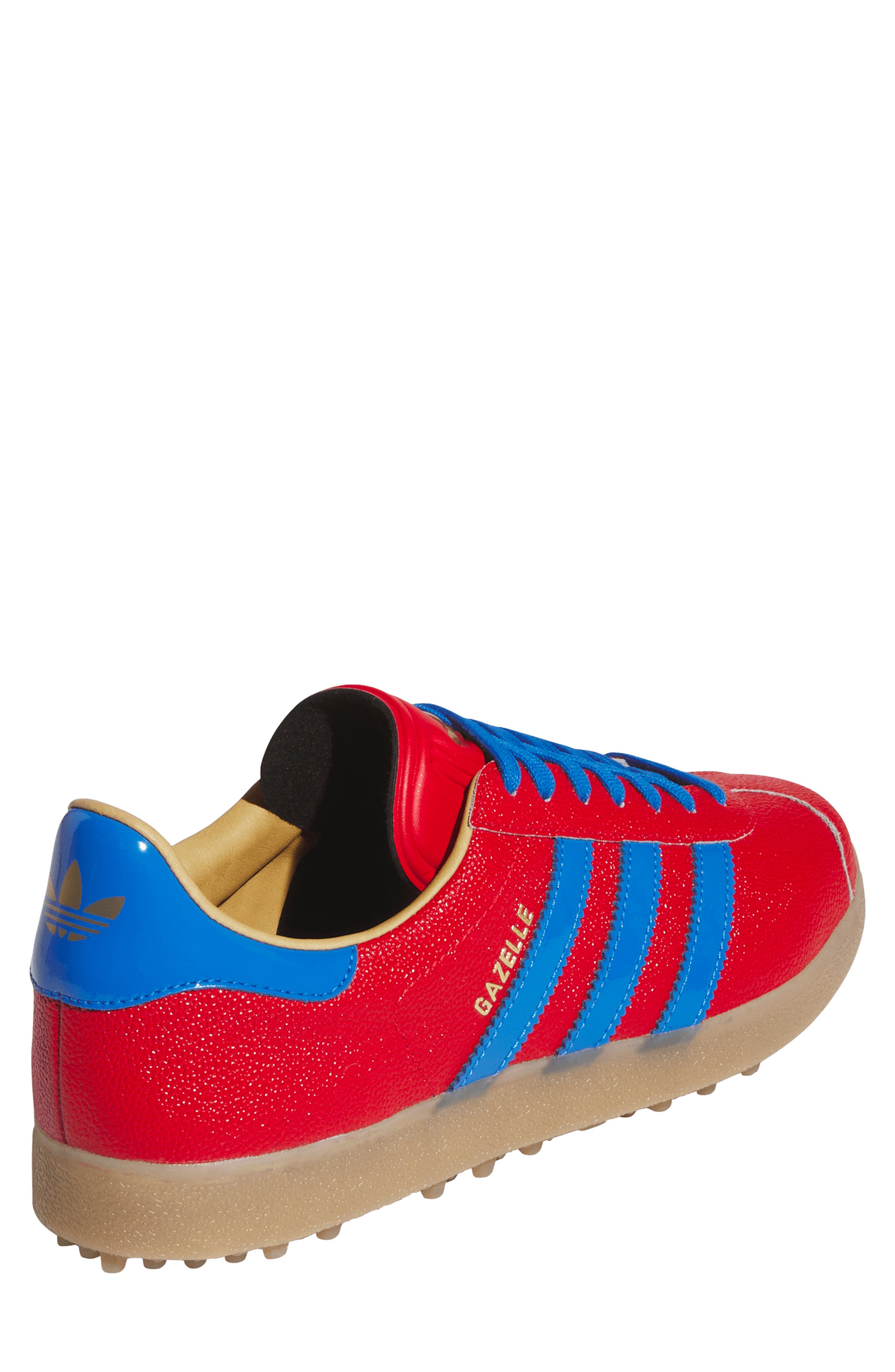 Gazelle Golf Sneaker, Alternate, color, SCARLET/ BLUE BIRD/ GUM