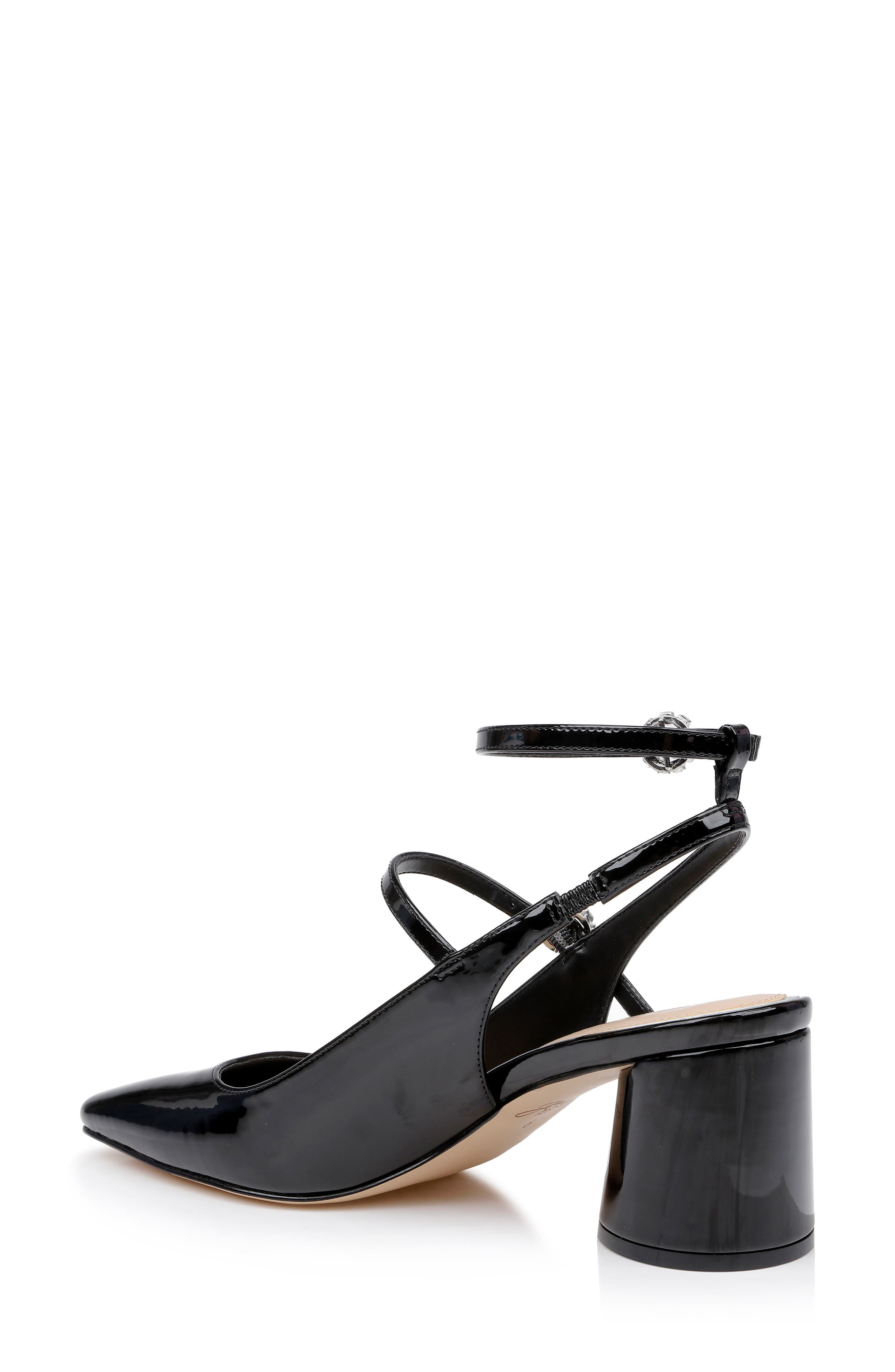 Jewel Badgley Mischka Keilani Ankle Strap Mary Jane Pump, Alternate, color, Black Patent
