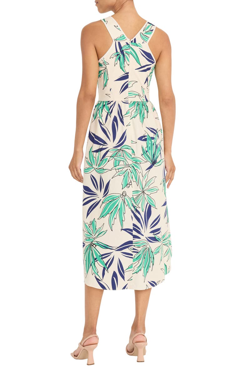 Tropical Sleeveless Fit & Flare Dress