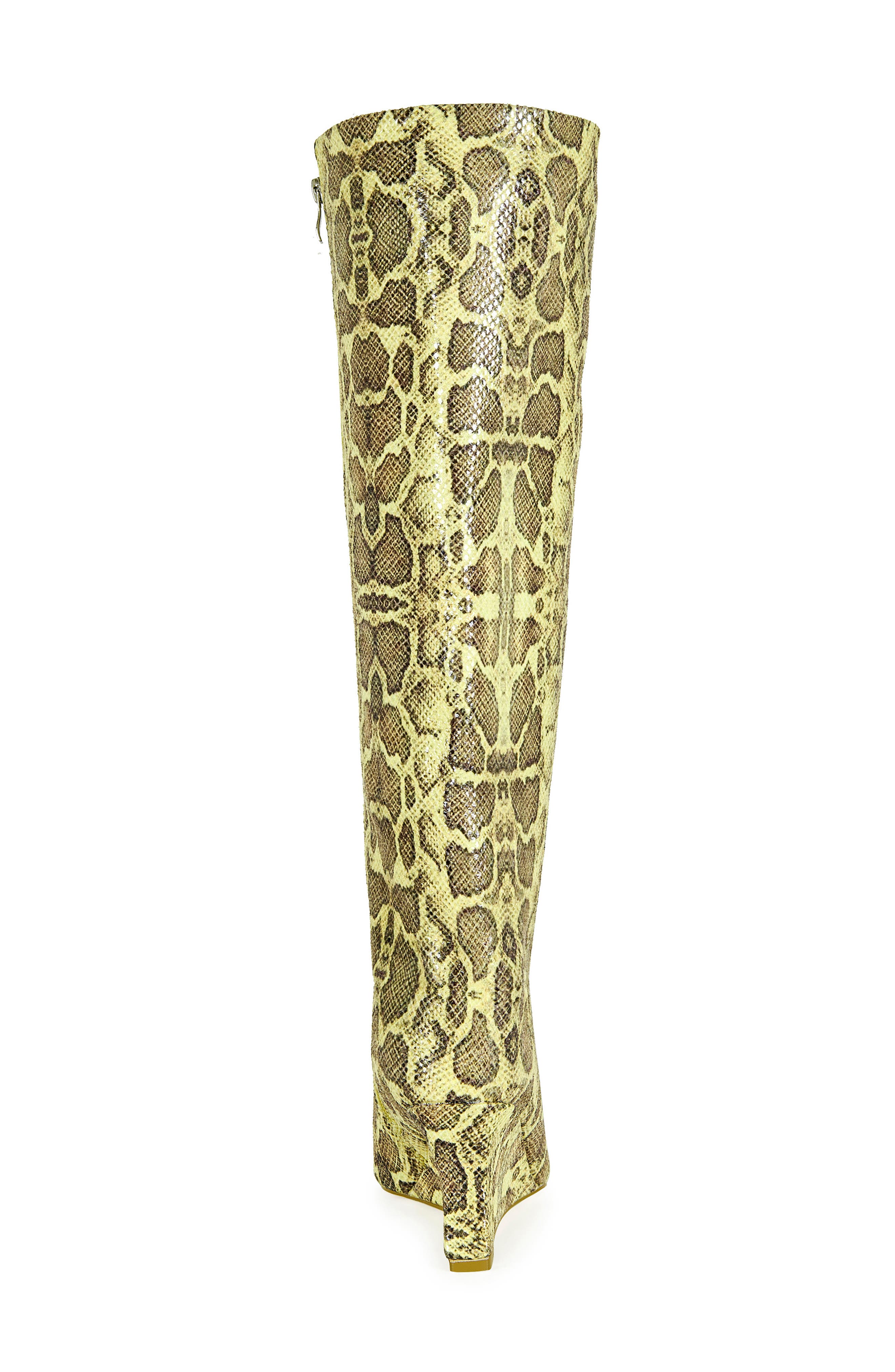 Kenya Wide Shaft Wedge Boot, Alternate, color, YELLOW MULTI
