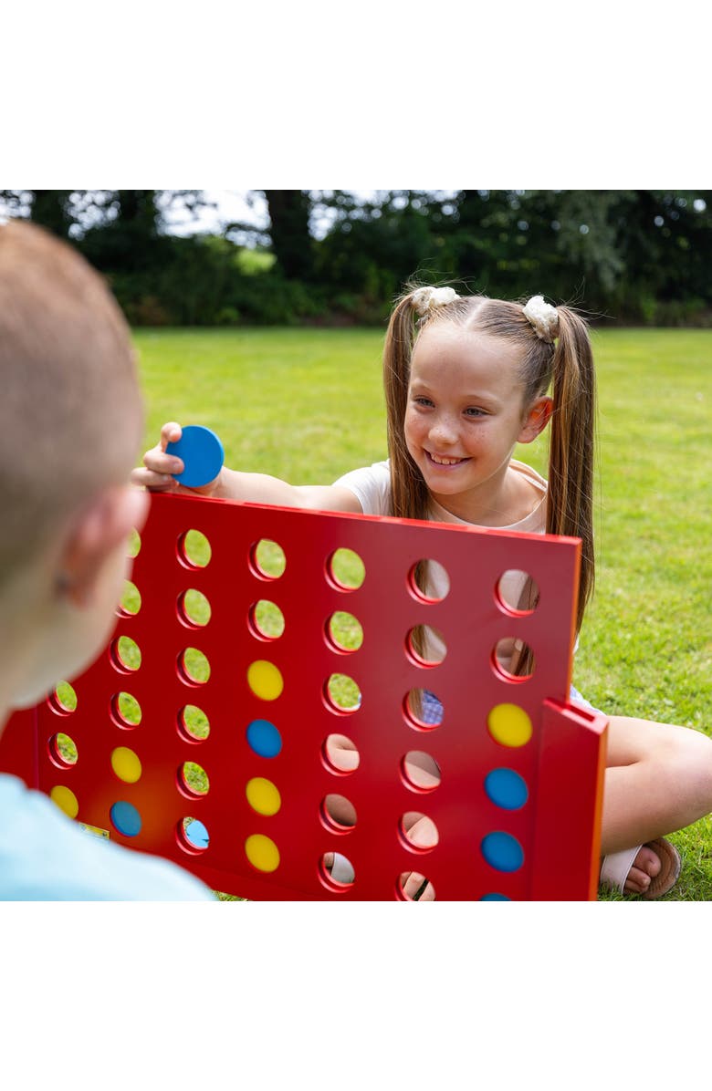 Grasshopper Games Giant 4 In A Row Wood Game, Alternate, color, Multicolored