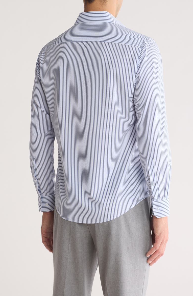 Nautica Slim Fit Stripe Dress Shirt, Alternate, color, 