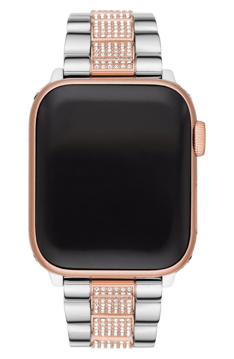 Michael Kors Bradshaw Pavé Crystal 20mm Apple Watch<sup>®</sup> Bracelet Watchband, Alternate, color, 