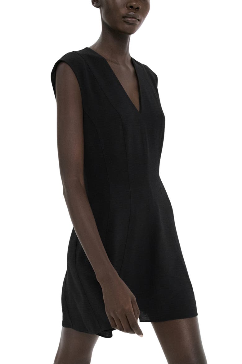 Sleeveless Minidress, Main, color, BLACK