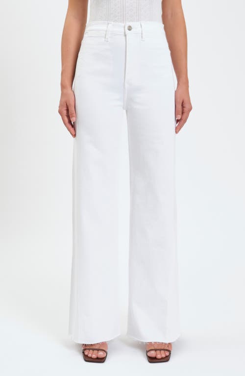 Shop Daze Far Out High Waist Raw Hem Wide Leg Jeans