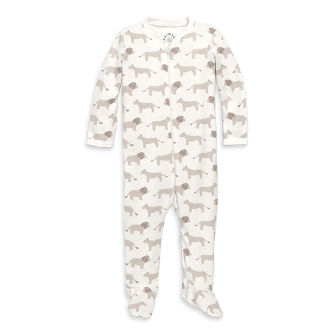 Baby Organic Animal Friends Zip Footie