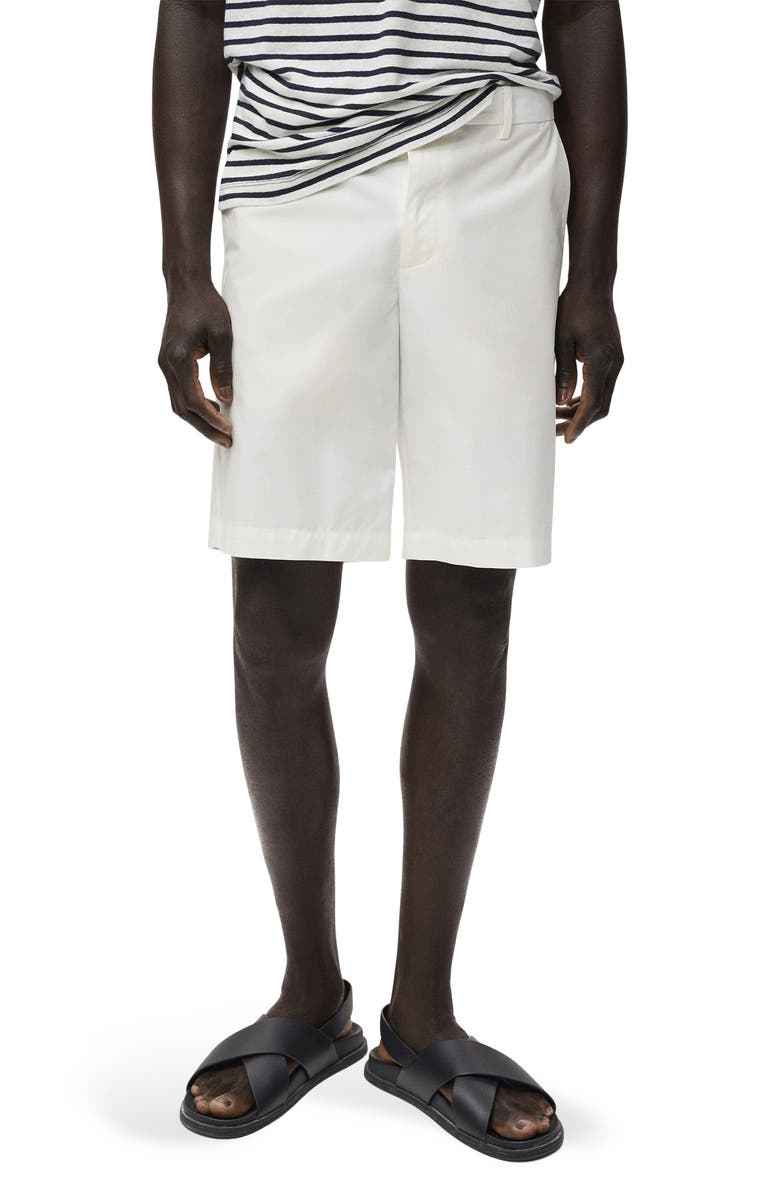 MANGO Cotton Bermuda Shorts, Main, color, White
