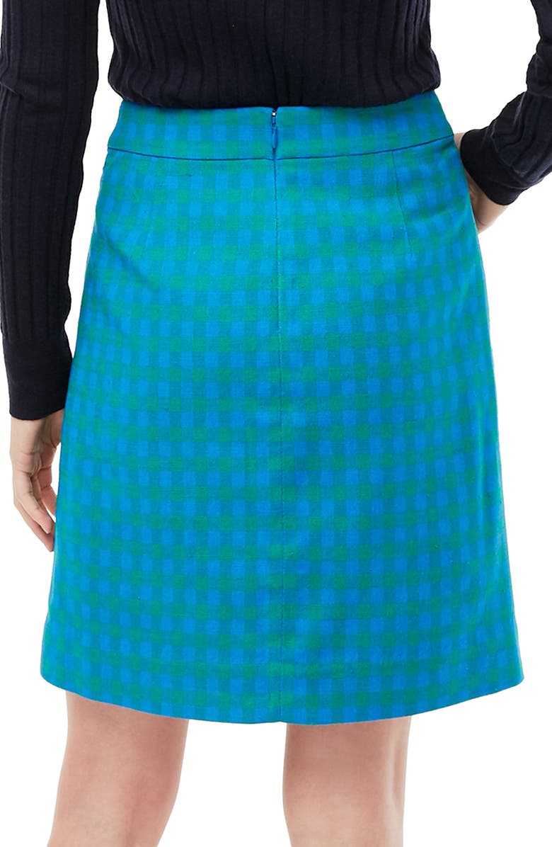 J.Crew Colorful Gingham Front Flap Pocket Skirt, Alternate, color, 