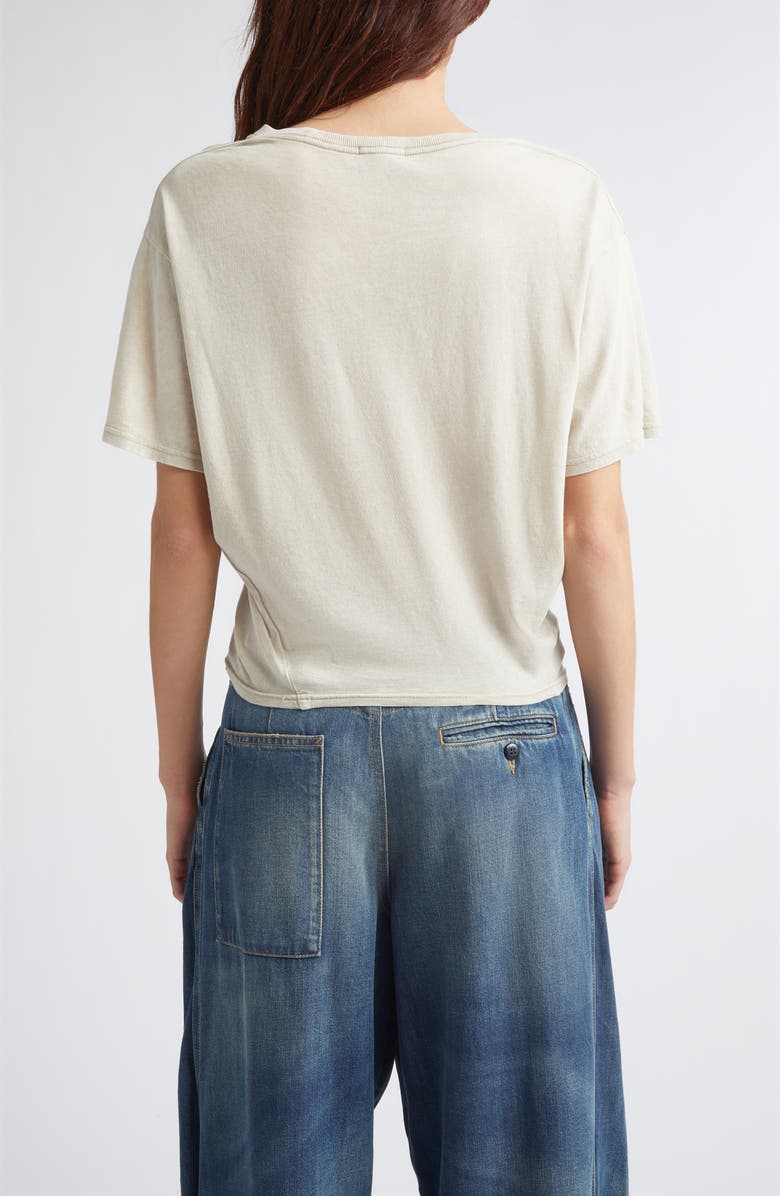 R13 Tight Waist Cotton & Cashmere T-Shirt, Alternate, color, White