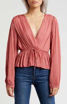 AREA STARS Eloise Faux Wrap Top