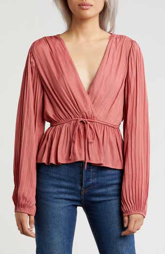 AREA STARS Eloise Faux Wrap Top