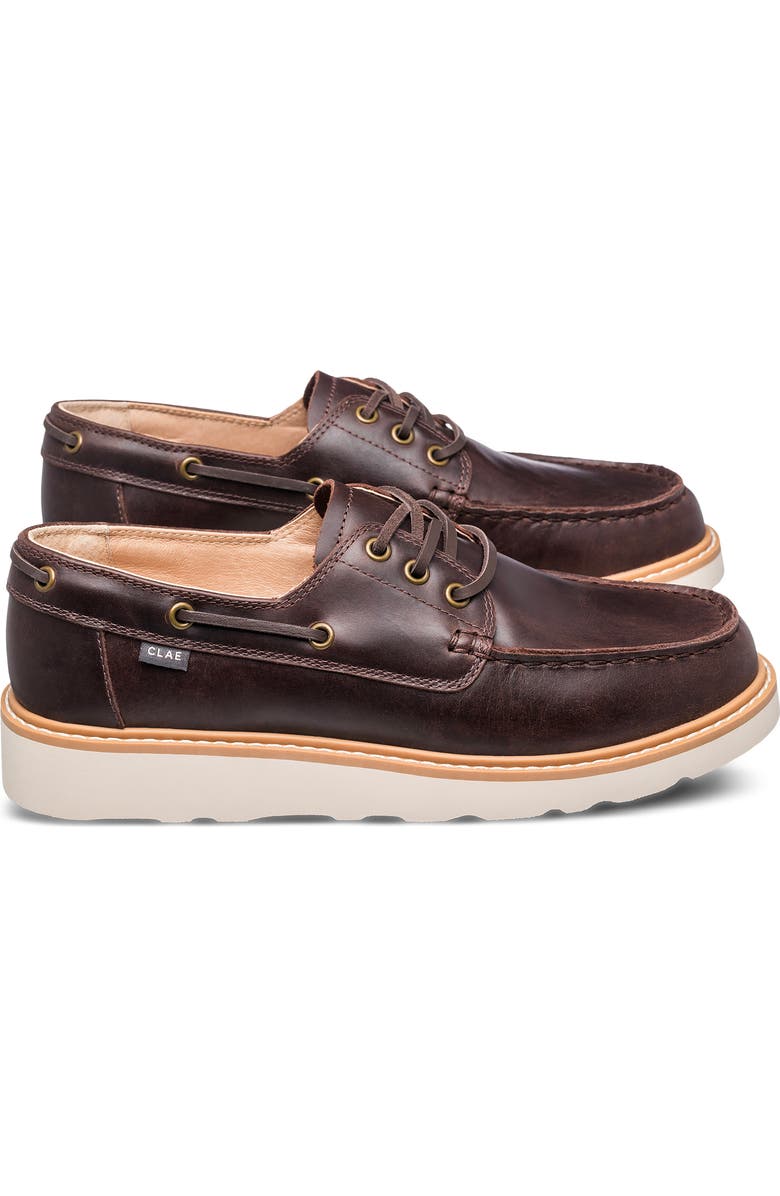 CLAE Carter Boat Shoe, Alternate, color, Walrus Brown Leather
