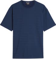 Scotch & Soda Structured Stripe Jacquard Stretch Cotton T-Shirt