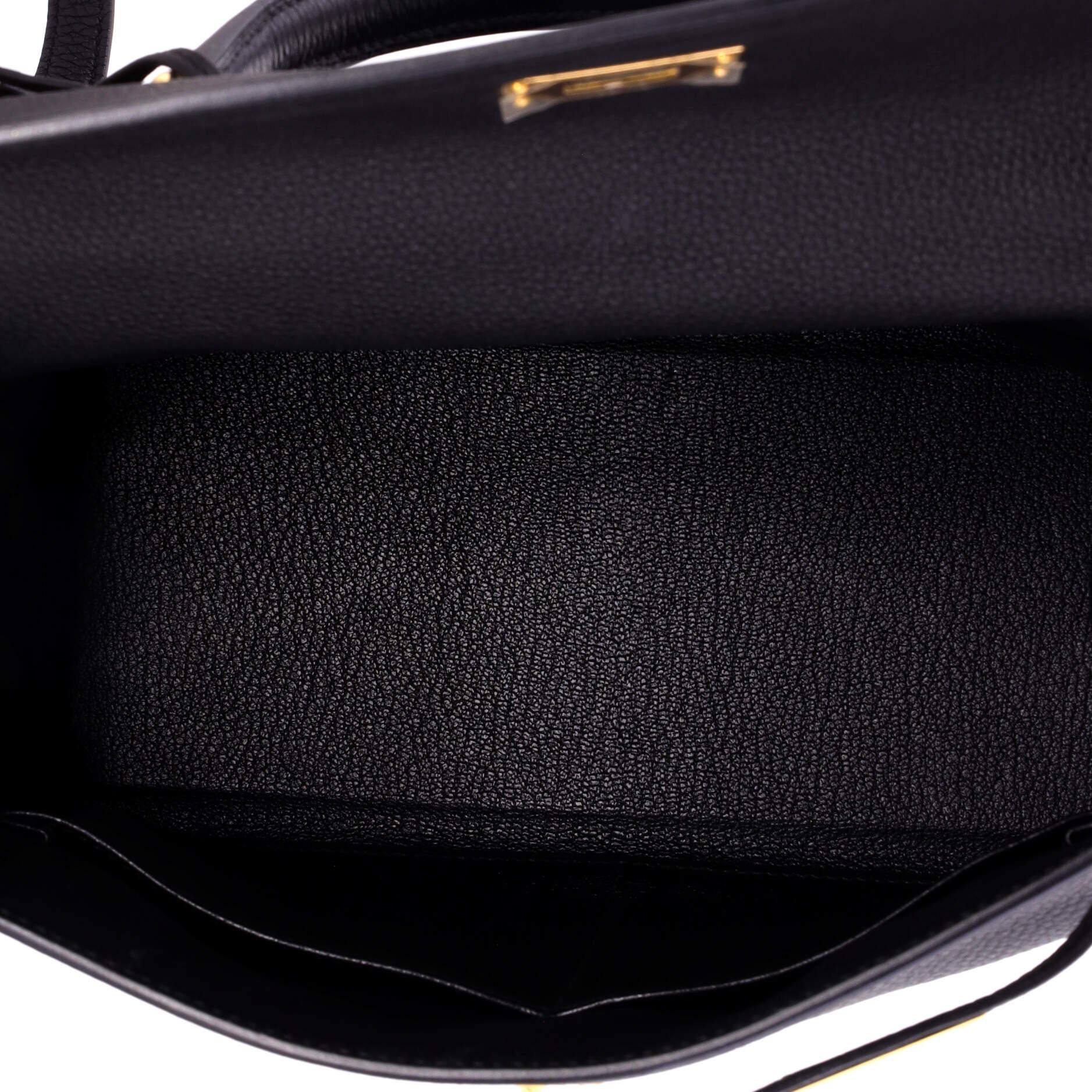 Pre-Owned Hermes Kelly Handbag Black Togo with Gold Hardware 28, Alternate, color, Noir