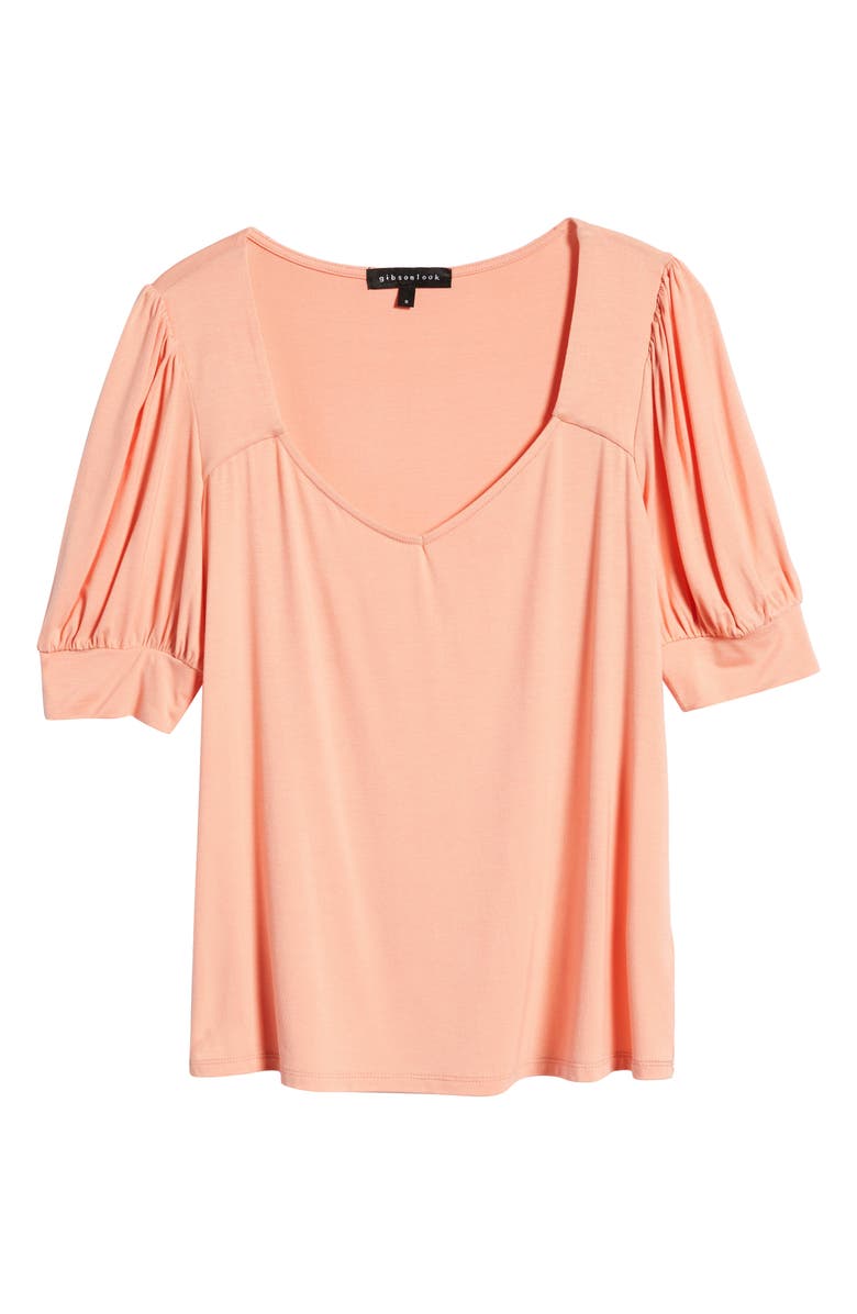 GIBSONLOOK Sweetheart Neck Knit Top, Alternate, color, Peach