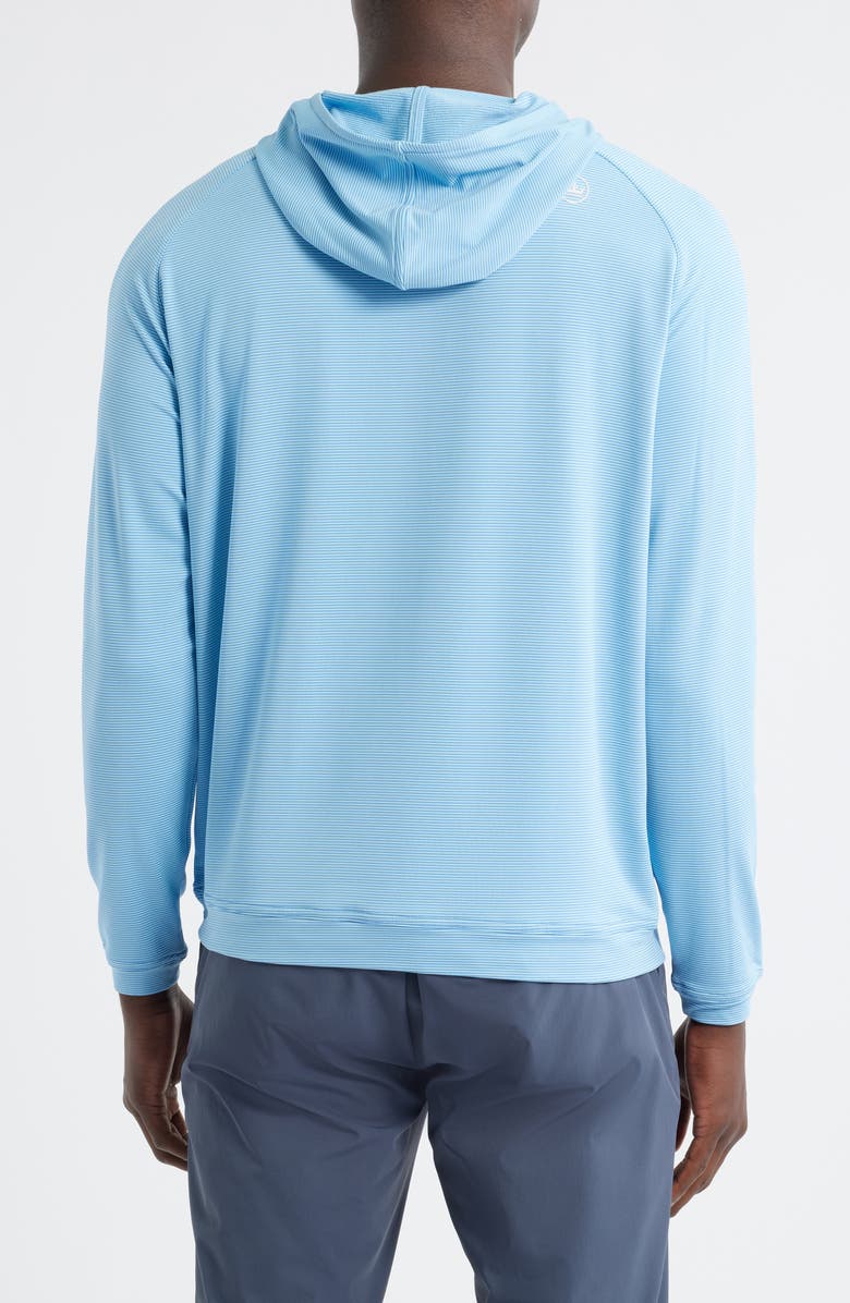 Peter Millar Pine Sugar Stripe Performance Hoodie, Alternate, color, Evening Tide