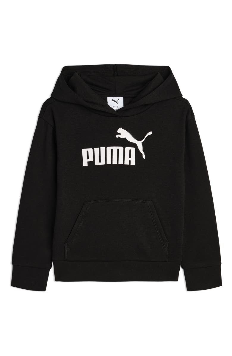 PUMA Kids' Logo Fleece Hoodie, Main, color, Black