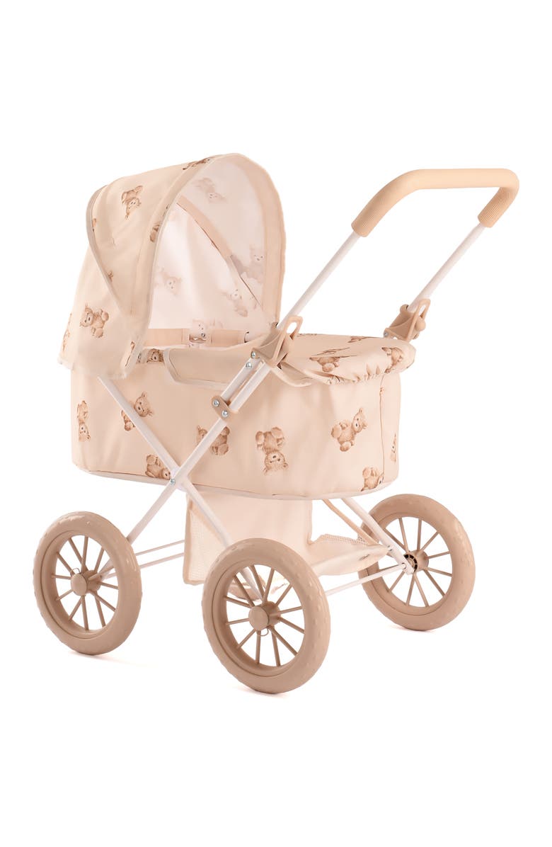 Roma Prams Teddy My First Doll Pram, Beige & Bear, Convertible 2 In 1, Kids 2+, Main, color, Beige