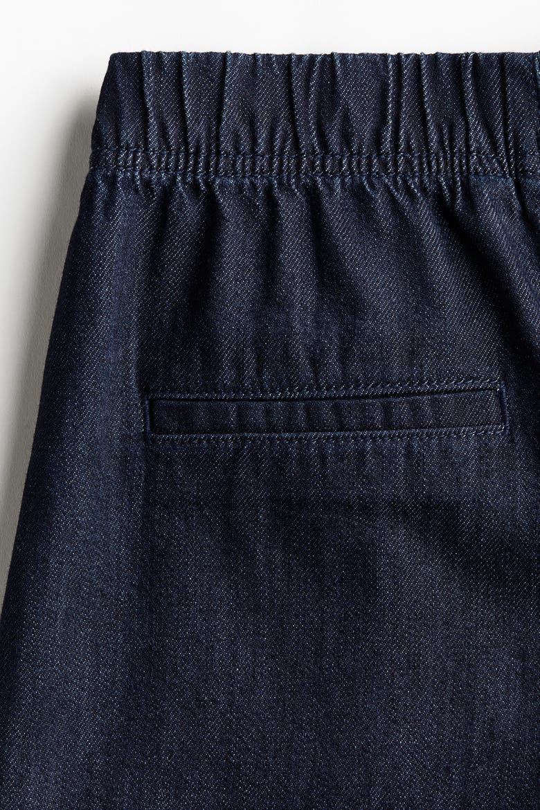 Denim Pull-on Shorts, Alternate, color, Dark denim blue