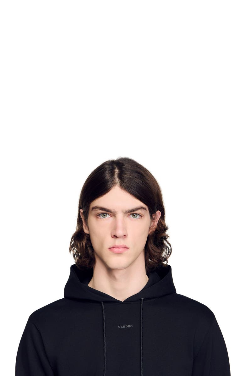 SANDRO Logo sweatshirt, Alternate, color, Black