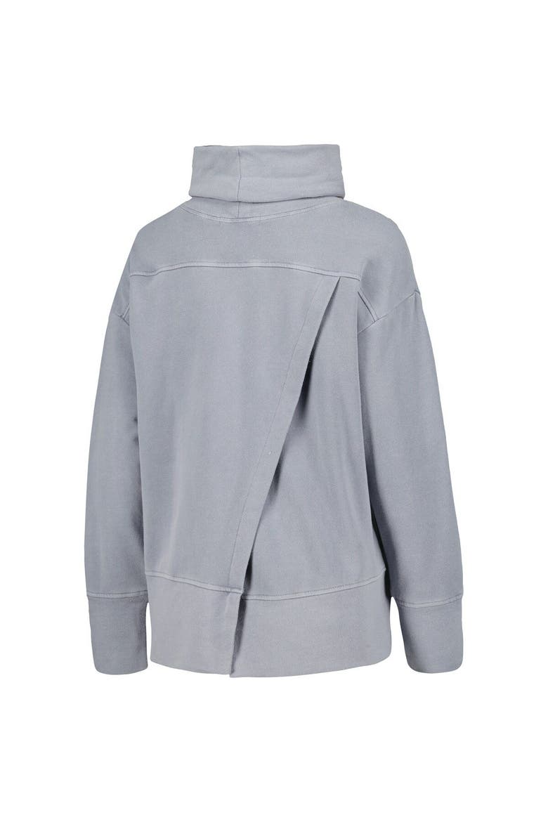 Women's Levelwear Heather Gray Chicago Cubs Sunset Farm Team Pullover Sweatshirt, Alternate, color, Heather Gray