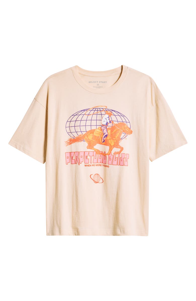 The Forecast Agency Cowboy Bliss Crop Cotton Graphic T-Shirt, Alternate, color, Sand