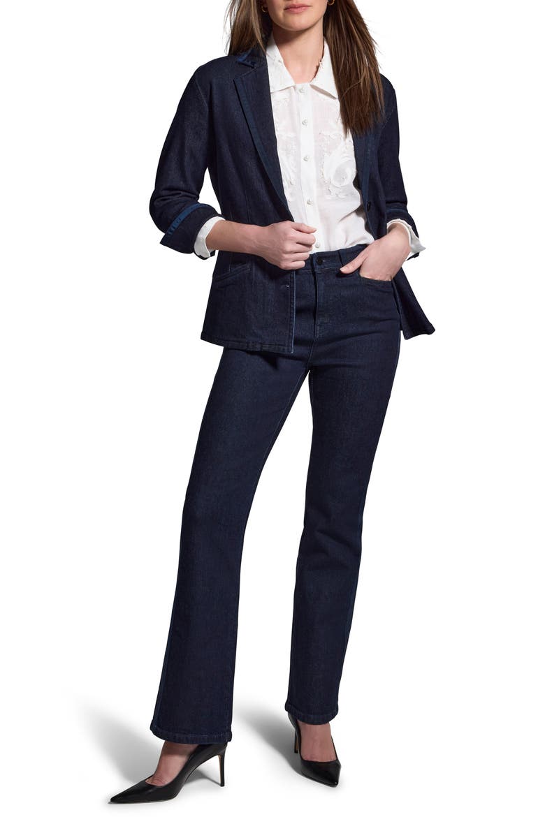 Ribbon Trim Blazer, Alternate, color, NIGHT